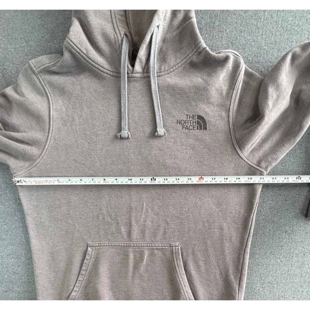 The North Face Mens Box Logo Hoodie Gray Never Stop Exploring Small S